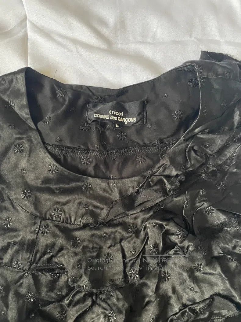 Comme des Garcons Comme Des Garcons Black Embroidered Floral Top Size S / US 4 / IT 40 - 3 Thumbnail