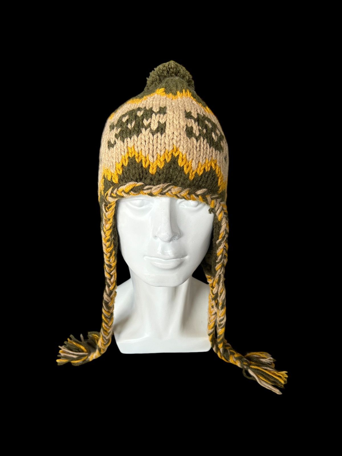 Japanese Brand × Kapital × Vintage Skull Crochet Knitted Rare Beanie Hats ☠️☠️ Size ONE SIZE - 3 Thumbnail