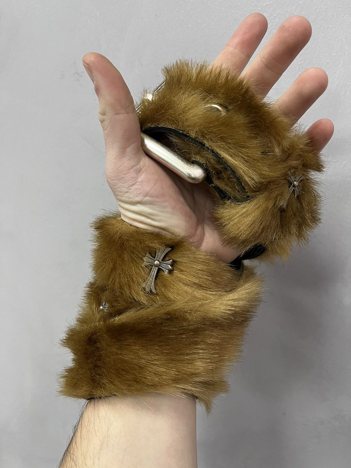 SALE🌎🌎AVANT-GARDE GOTHIC LEATHER fur BELT kmrii STYLE