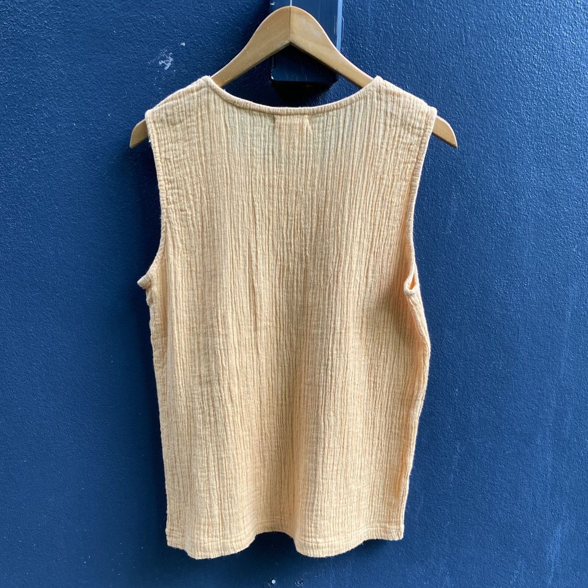Issey Miyake Plantation Beige Textured Sleeveless Top Size M / US 6-8 / IT 42-44 - 12 Thumbnail