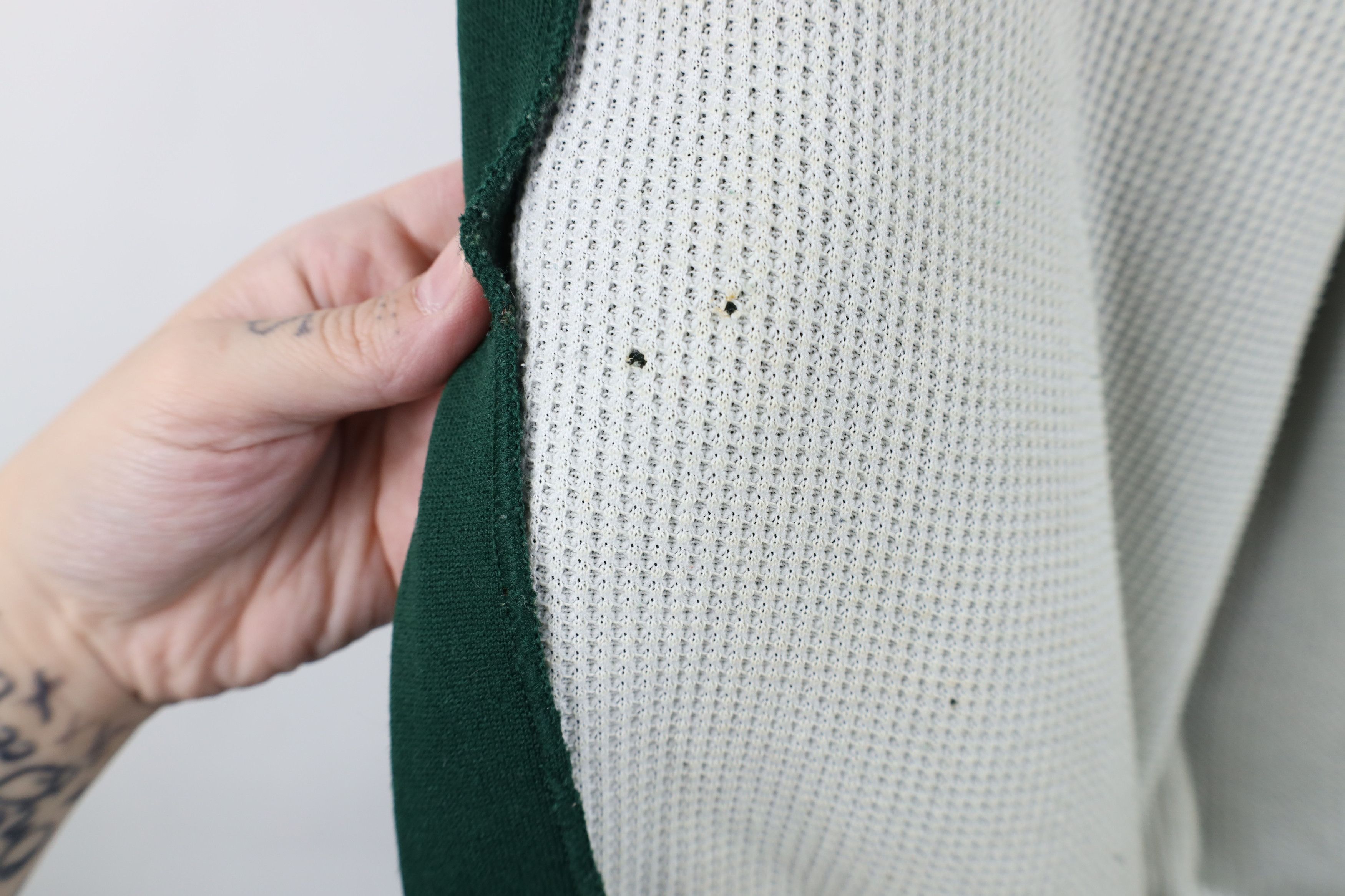 Vintage Vintage 90s Streetwear Thermal Lined Blank Zip Hoodie Size US L / EU 52-54 / 3 - 12 Thumbnail