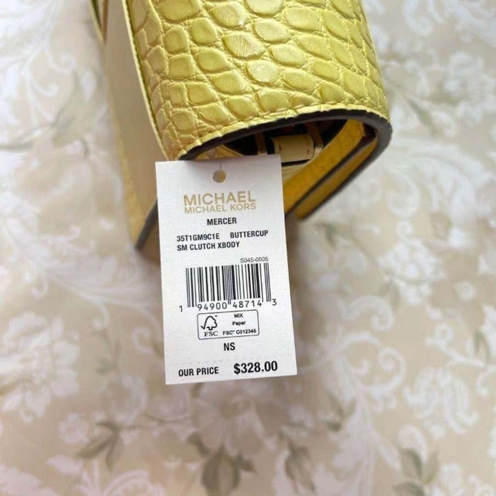 Michael Kors MICHAEL KORS 35T1GM9C1E MERCER SMALL CROCODILE EMBOSSED Size ONE SIZE - 6 Thumbnail