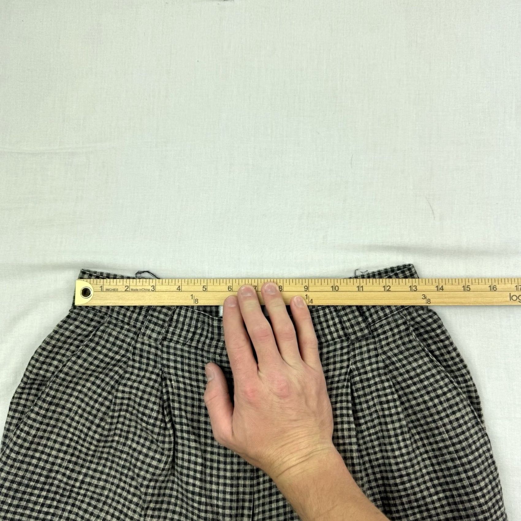 Vintage VINTAGE Rafaella Pants Womens 10 Linen Cotton Plaid Trousers Hipster 80s 90s Size 32" / US 10 / IT 46 - 5 Thumbnail