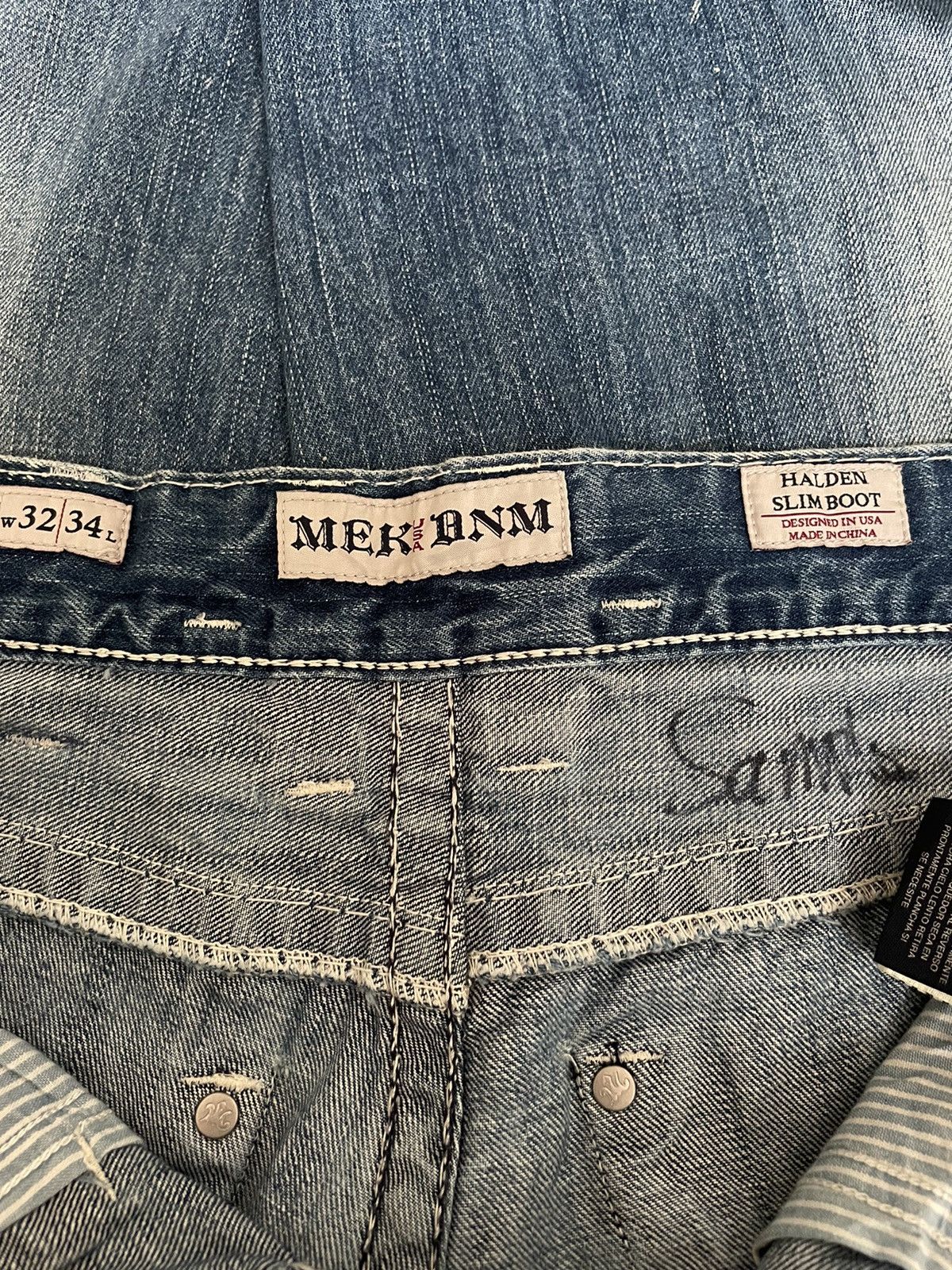 Mek Denim Vintage Brand Mek Denim Made In Usa Flared Jeans 2000s Size US 34 / EU 50 - 9 Thumbnail