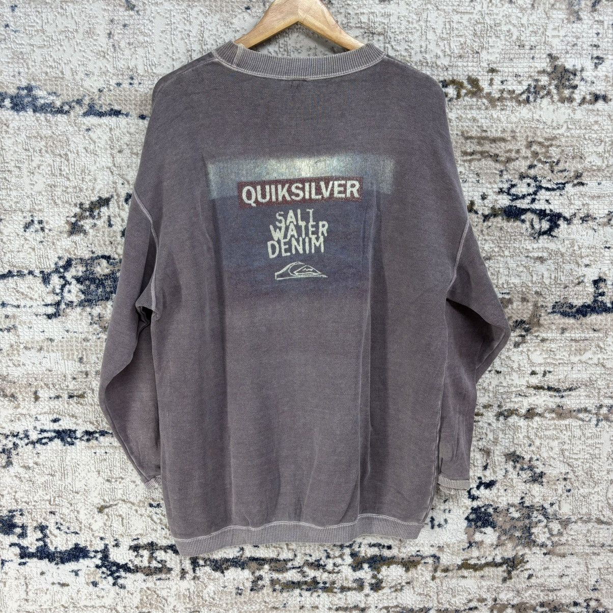 Quiksilver × Vintage Vintage Quiksilver Salt Water Denim Crewneck Sweatshirt Size US L / EU 52-54 / 3 - 1 Thumbnail