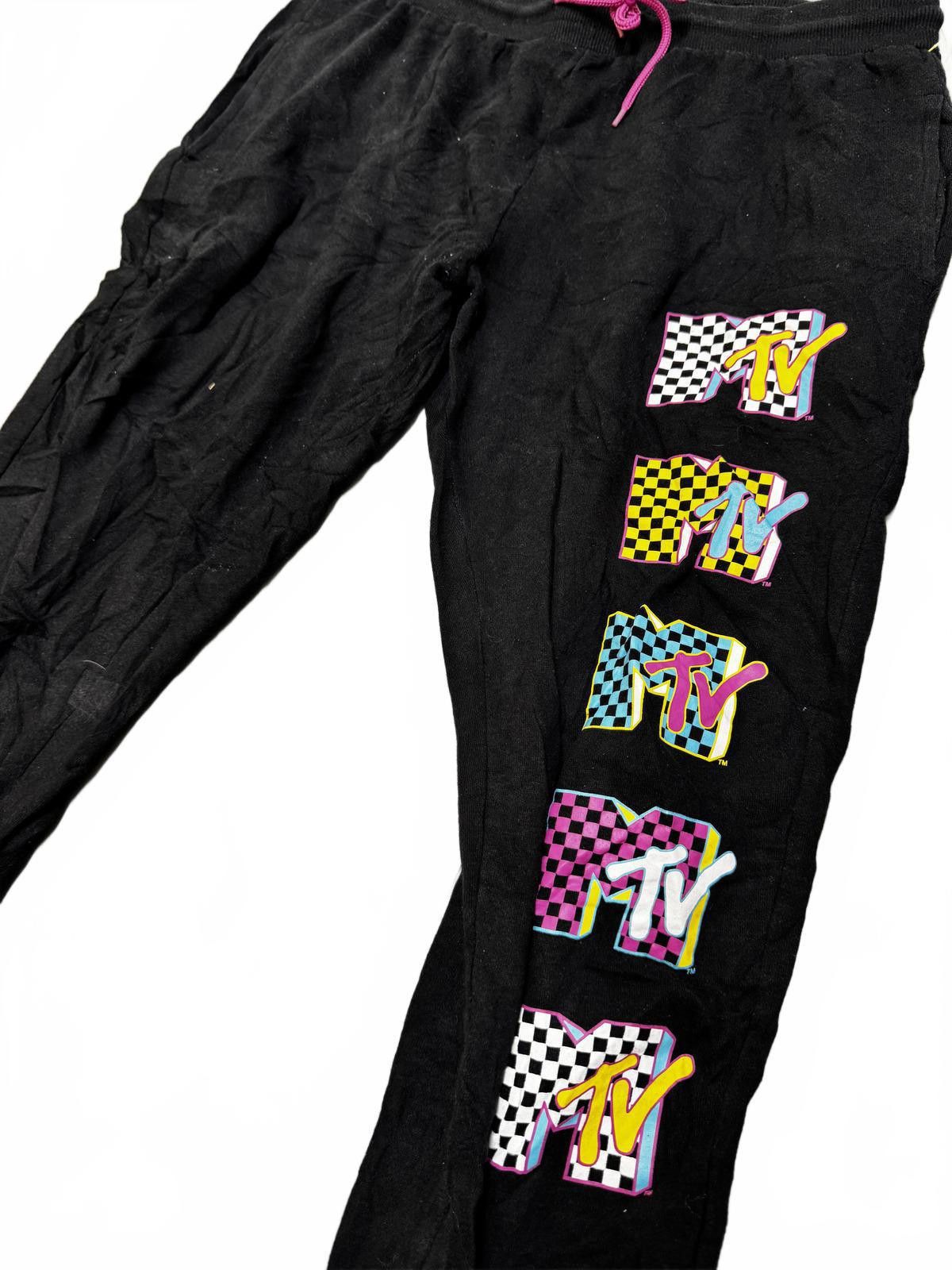 Mtv MTV Black Men's Sweatpants with Colorful Logo Size US 34 / EU 50 - 5 Thumbnail