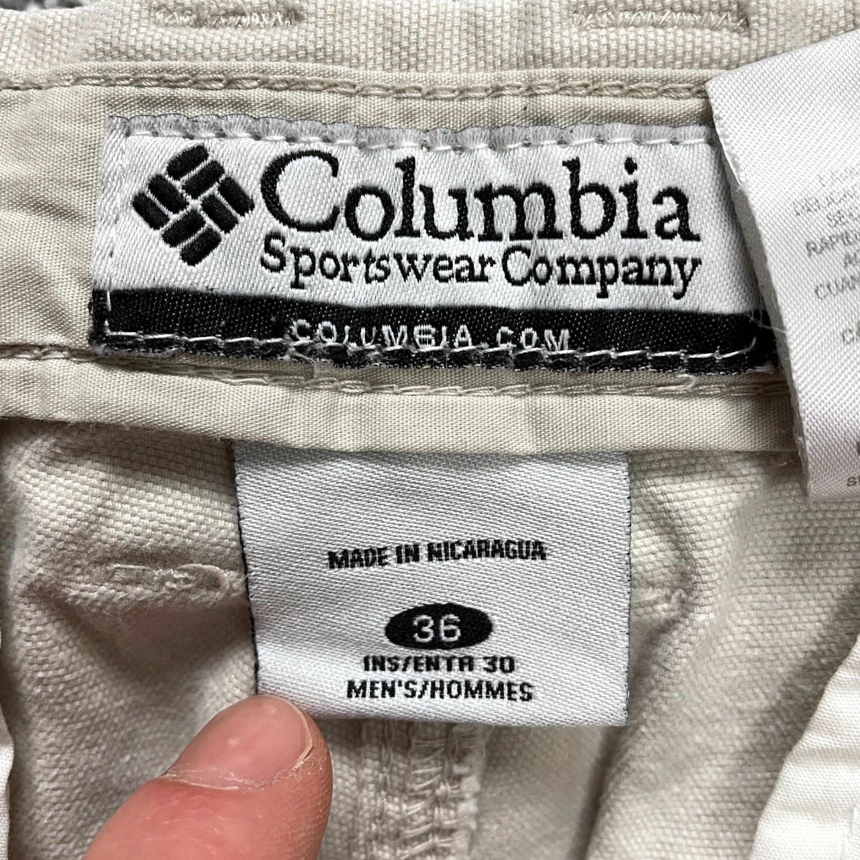 Vintage Columbia Chino Pants Mens 36 Light Beige Khaki Straight Slacks Pockets 36x30 Size US 36 / EU 52 - 4 Thumbnail
