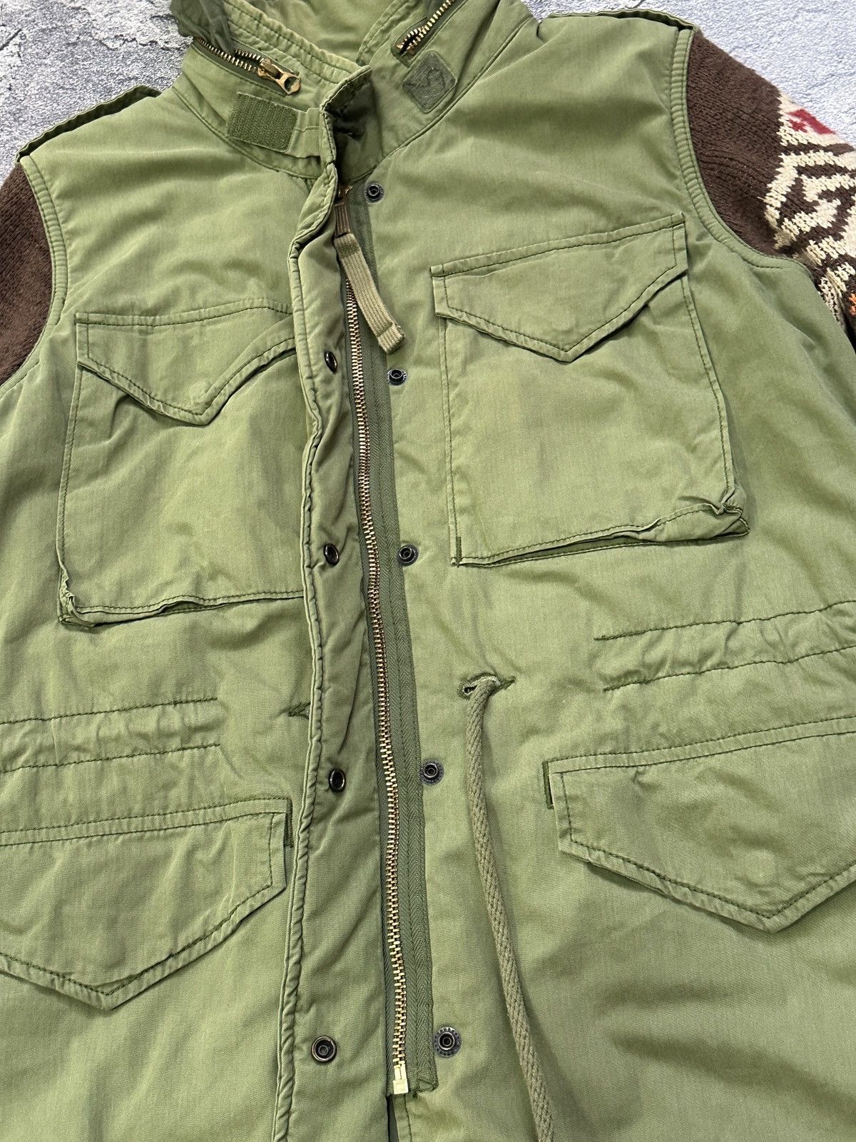 Denim & Supply Ralph Lauren Denim & Supply Ralph Lauren Aztec Sleeve M-65 Jacket L Size S / US 4 / IT 40 - 8 Thumbnail
