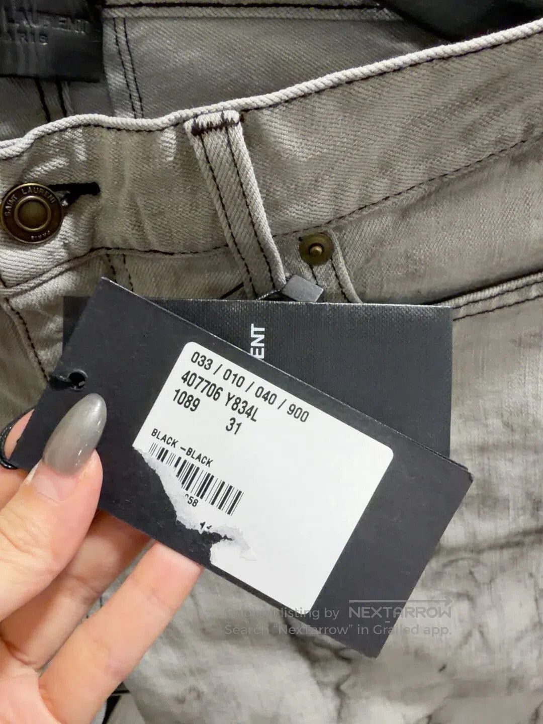 Saint Laurent Paris Saint Laurent Tie-Dye Denim Pants. Size US 31 - 3 Thumbnail