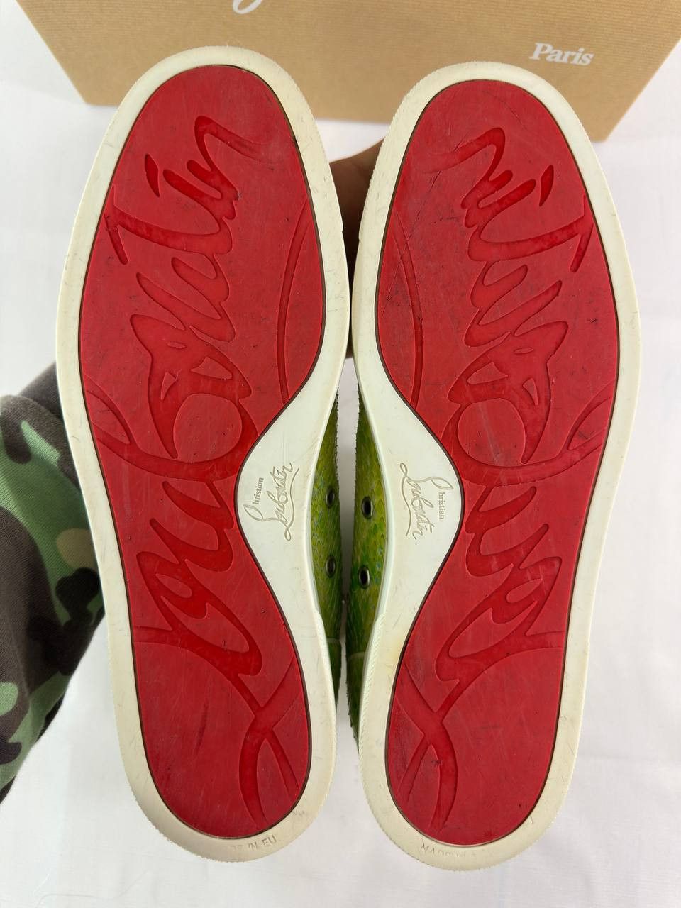 Christian Louboutin Christian Louboutin Rantus Orlato Flat Python Fresh Nappa Size US 11 / EU 44 - 14 Thumbnail
