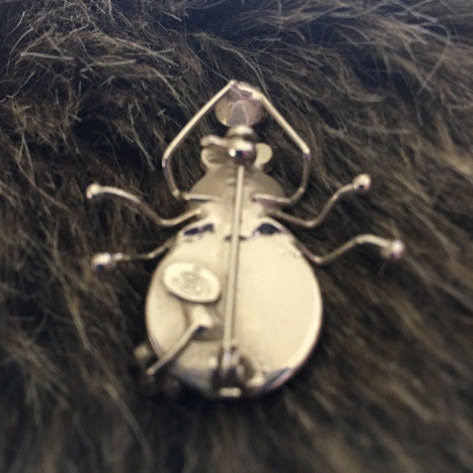 Jewelry Pink faceted stone spider pin brooch Size ONE SIZE - 3 Thumbnail