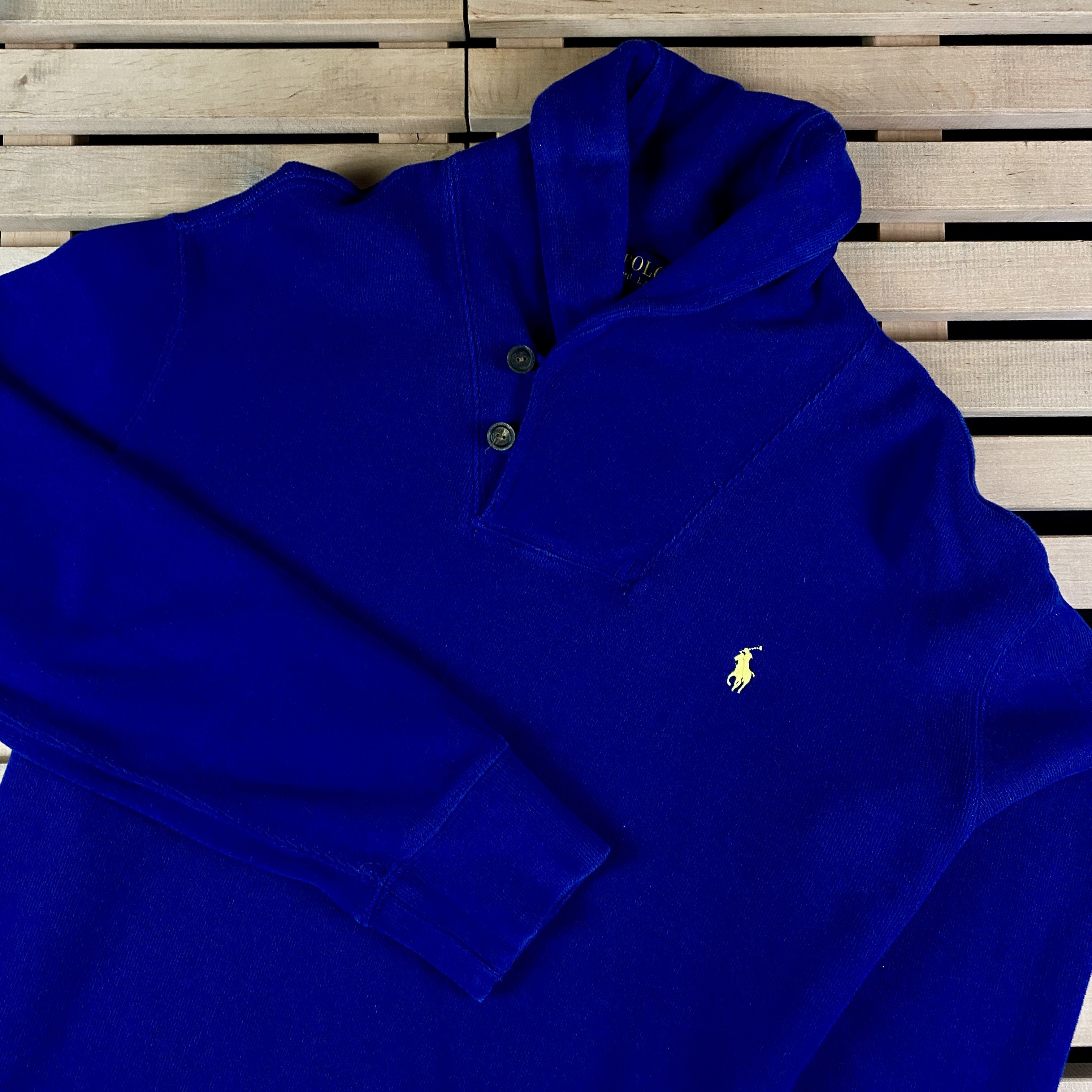 Polo Ralph Lauren × Ralph Lauren Mens Sweater Long Sleeve Polo by Ralph Lauren Size L Blue Size US L / EU 52-54 / 3 - 2 Thumbnail