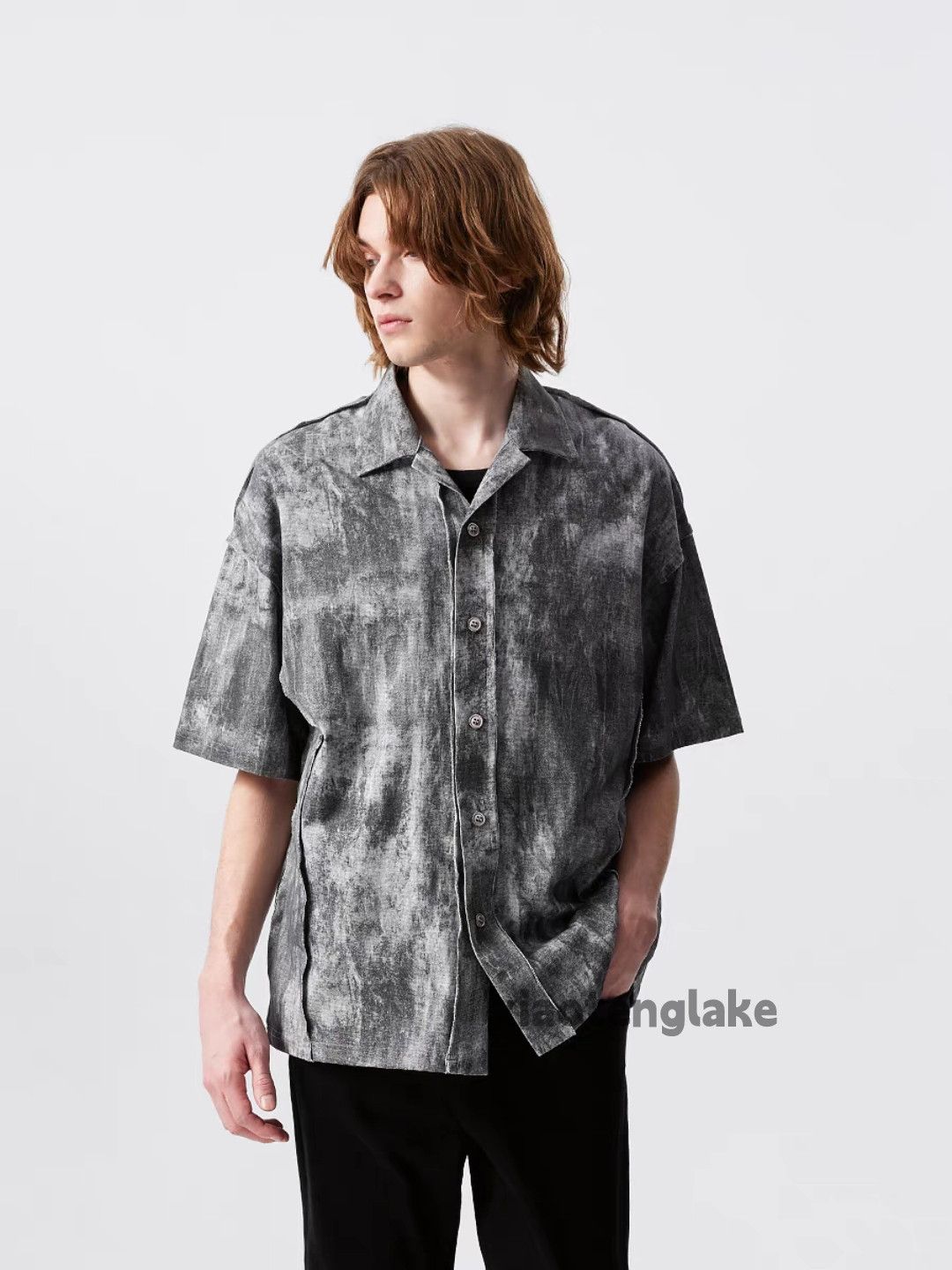 Vintage Unisex washed faded loose tie dye hiphop shirt Size US L / EU 52-54 / 3 - 1 Thumbnail