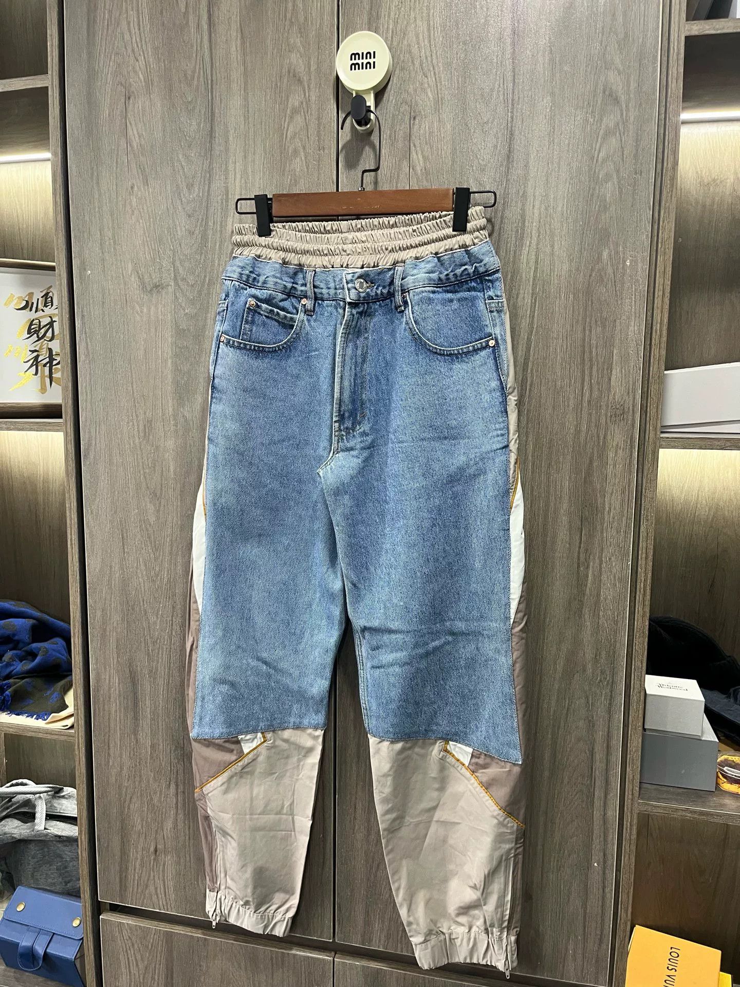 Martine Rose Martine Rose SS19 Denim Spliced Sweatpants Size US 26 / EU 42 - 1 Thumbnail