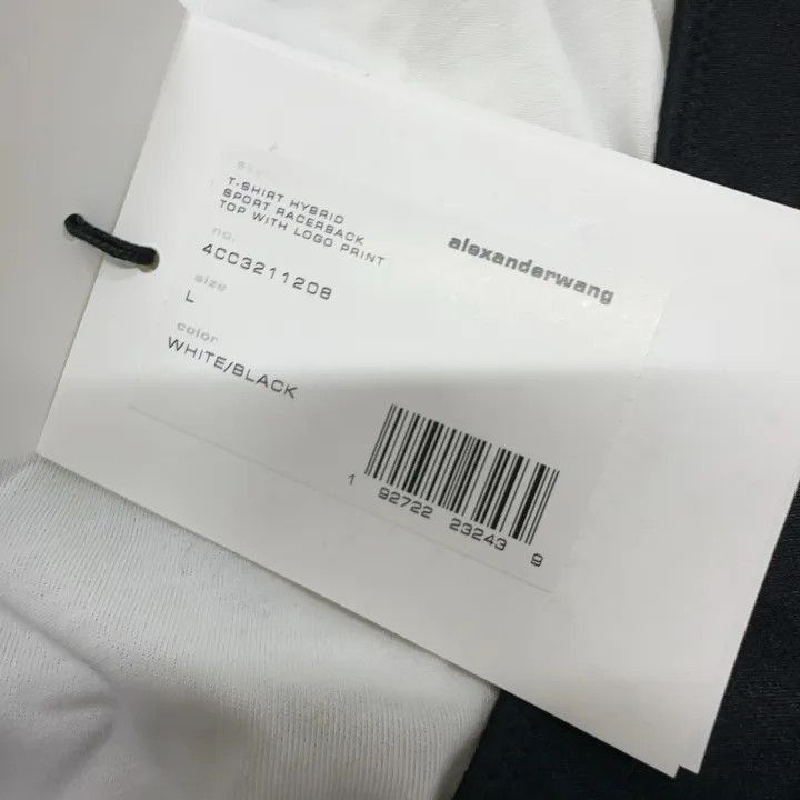Alexander Wang Alexander Wang SS21 Cropped Twist Letter Tee - Size L / US 10 / IT 46 - 1 Thumbnail