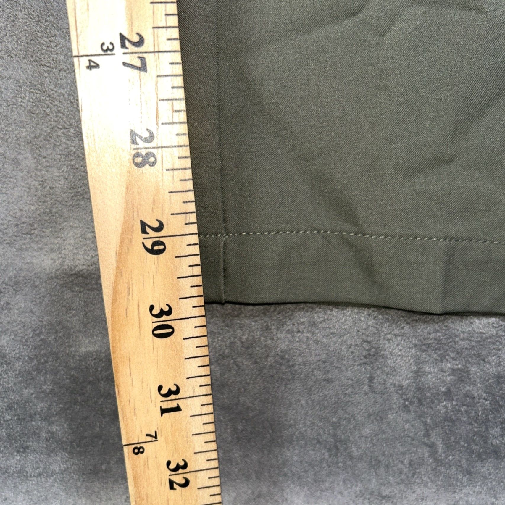 Olive Greg Norman Mens Performance Classic Pants Olive Green 32x30 Slash Pockets Size US 32 / EU 48 - 4 Thumbnail