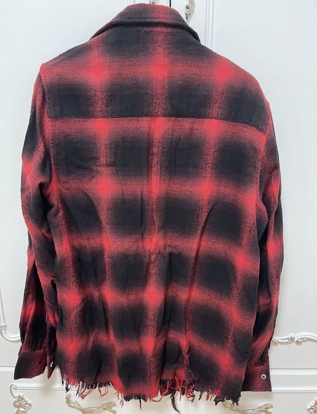 Amiri AMIRI Red plaid flannel shirt Size US XS / EU 42 / 0 - 2 Thumbnail