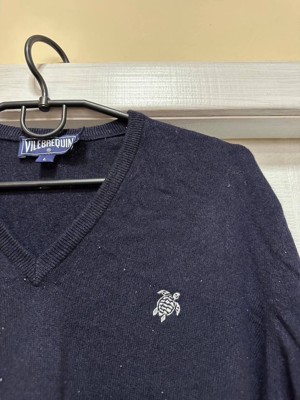 Vilebrequin Vilebrequin Logo Shawl Neck Sailor Marine Sweater turtle Size US L / EU 52-54 / 3 - 3 Thumbnail
