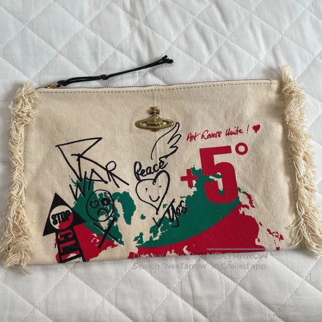Vivienne Westwood Vivienne Westwood Africa Canvas Clutch. Size ONE SIZE - 2 Thumbnail