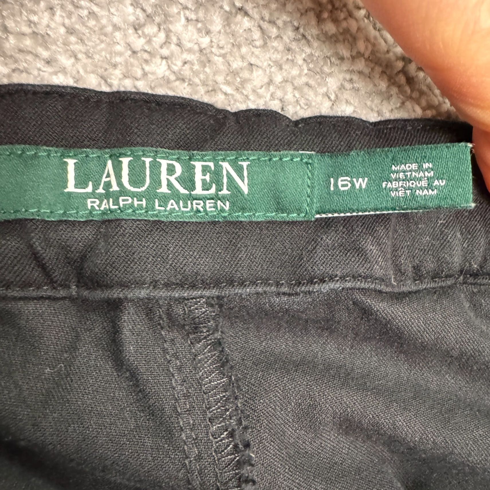 Ralph Lauren Lauren Ralph Lauren Tapered Leg Trouser Pants Womens 16W Plus Black ZIp Pocket Casual Workwear Shirt? Size 38" / US 16 / IT 52 - 7 Thumbnail