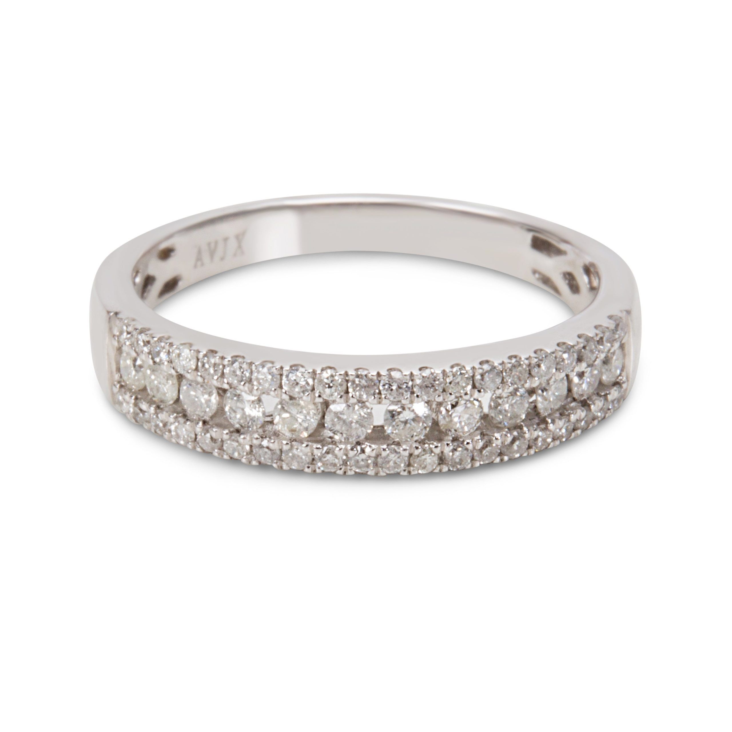 BRAND NEW Diamond Wedding Band in 14K White Gold (0.53 CTW)