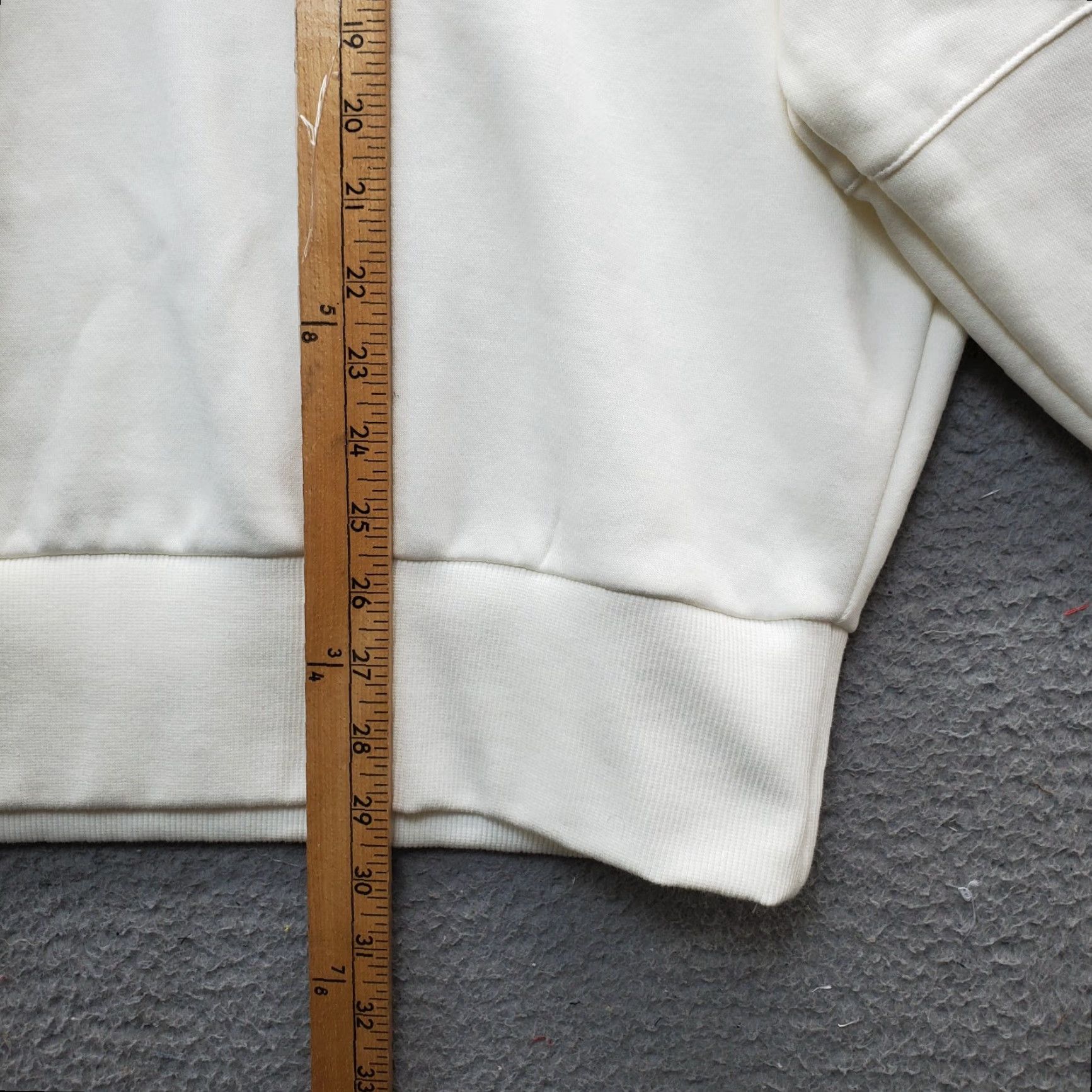 Reebok Reebok Hoodie Mens Size L White Ribbed Hem & Cuff Drop Shoulder Sleeve Pullover Size US L / EU 52-54 / 3 - 3 Thumbnail