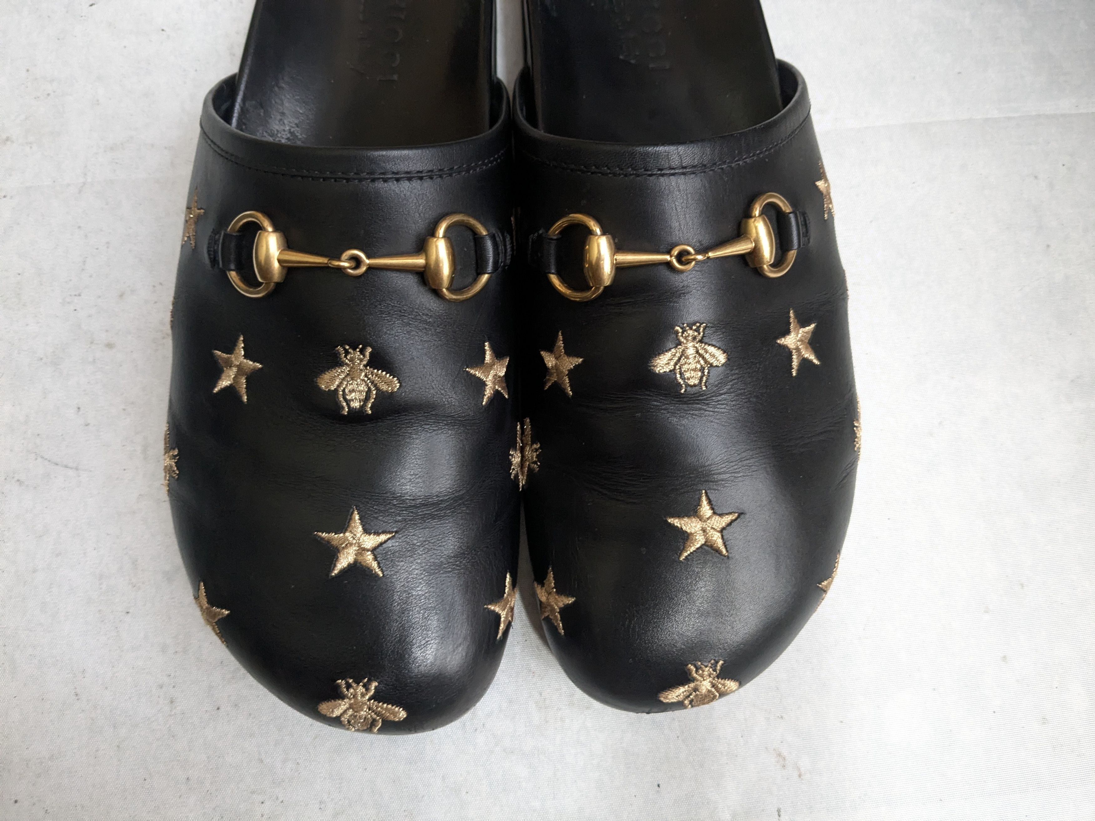 Gucci Gucci Horsebit Loafers Mules Black 9.5 Gold Stars Bees Size US 9.5 / EU 42-43 - 5 Thumbnail
