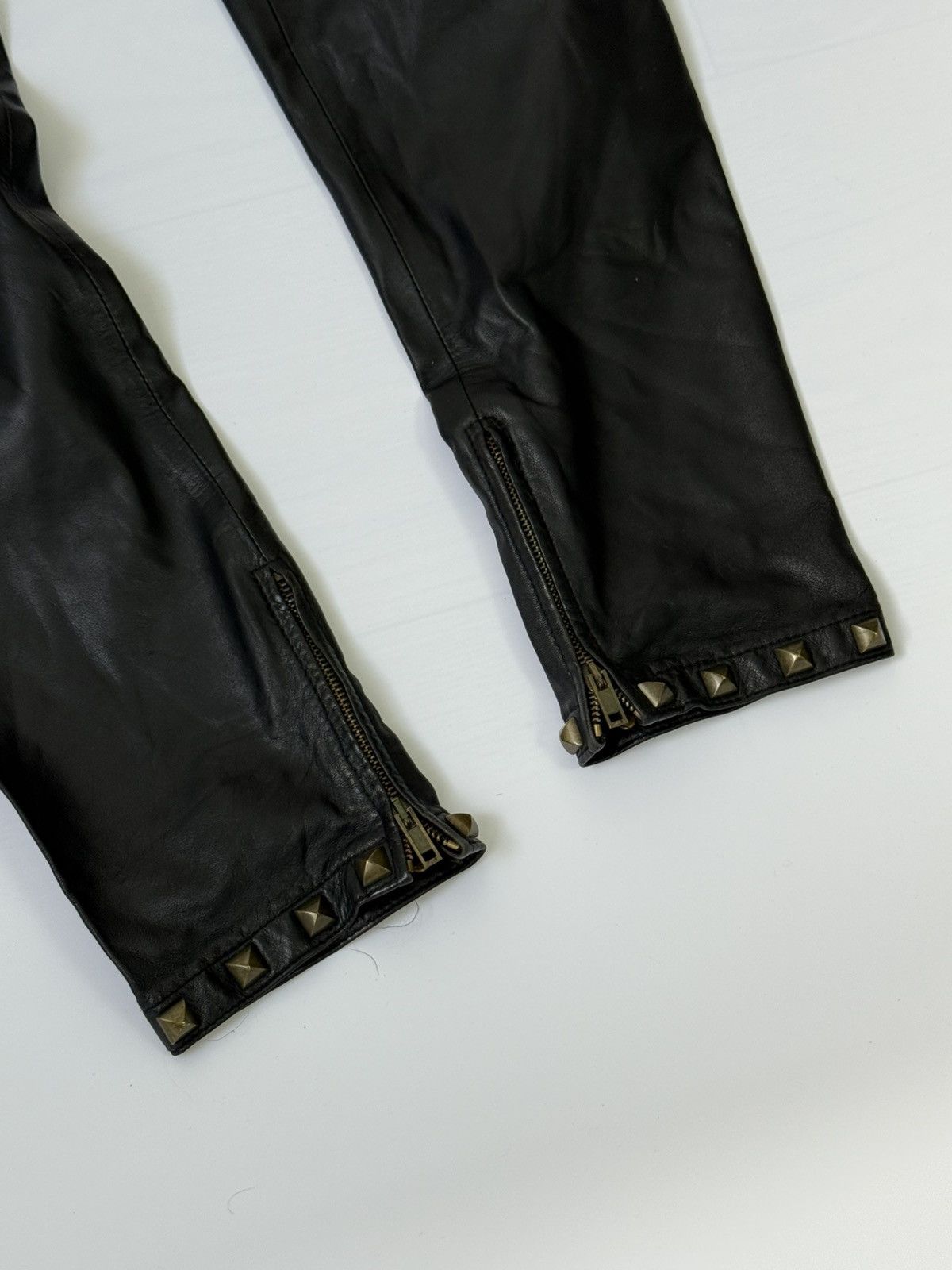 Moschino Archive Moschino Jeans Vintage Leather Pants Size 30" / US 8 / IT 44 - 2 Thumbnail