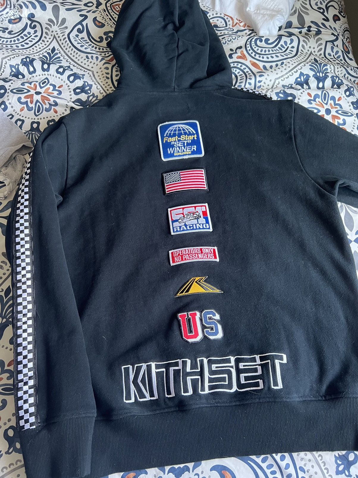 Kith flag hoodie best sale