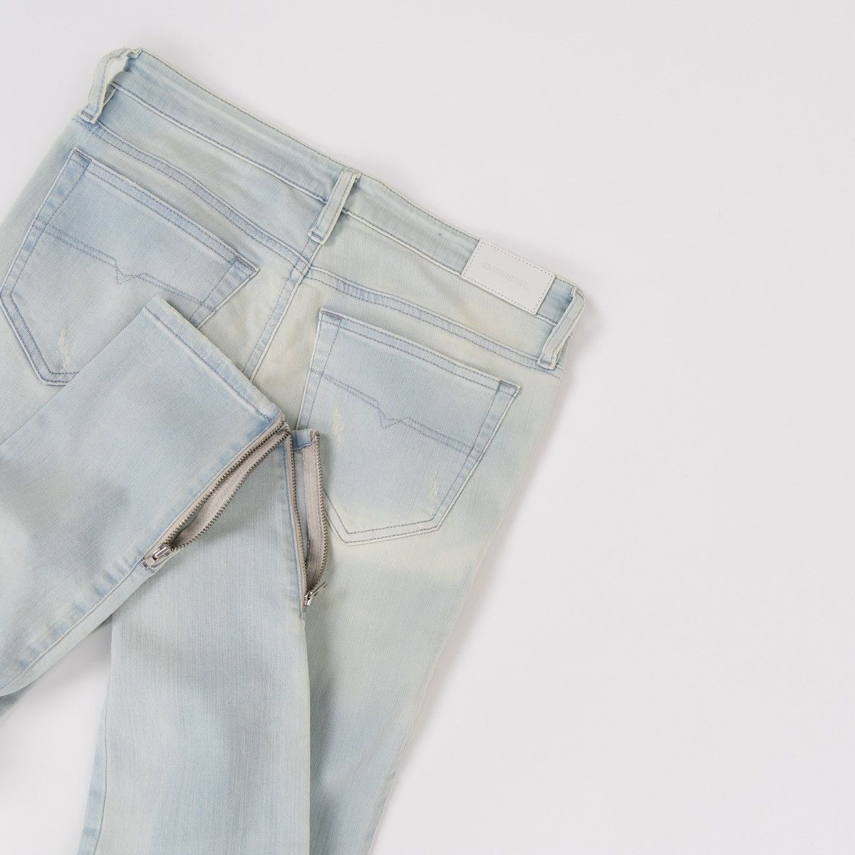 Diesel Diesel Skinzee Super Slim Skinny Jeans Light Blue Distressed Size 28" / US 6 / IT 42 - 4 Thumbnail