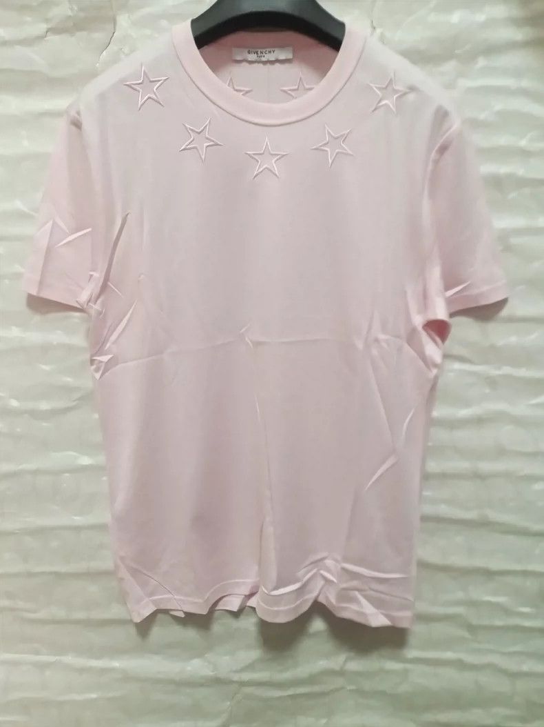 Givenchy Givenchy Five-pointed Star Embroidered Pink Short Sleeve T Size US L / EU 52-54 / 3 - 1 Thumbnail