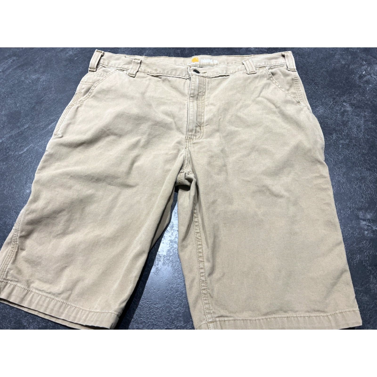 Carhartt Carhartt Men's Work Shorts Size 38 Relaxed Fit Canvas Cargo Shorts Beige Rugged Flex Size US 38 / EU 54 - 2 Thumbnail