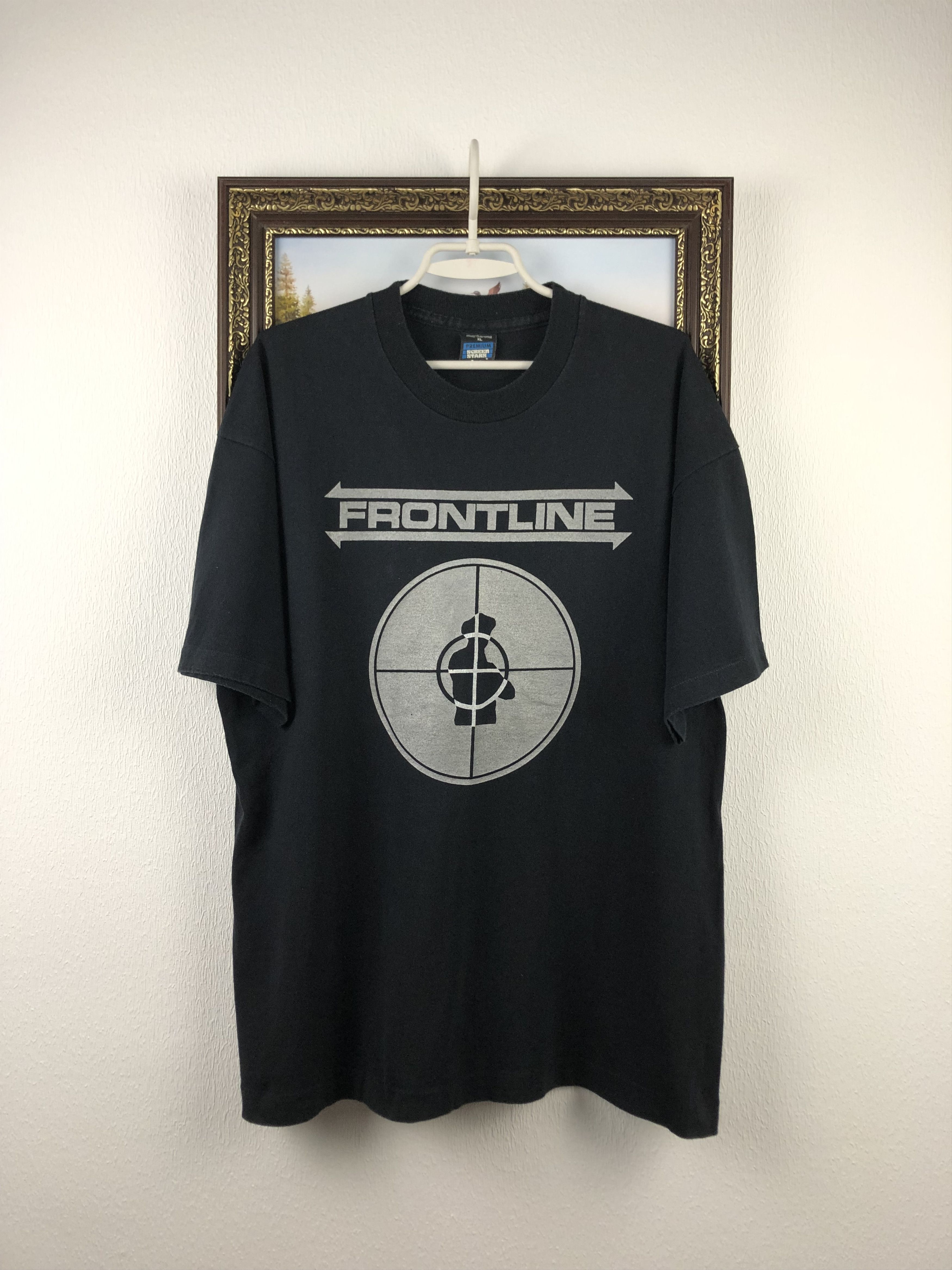 Band Tees Vintage 90's Public Enemy Shirt Frontline Hip Hop Tee Fight Size US XL / EU 56 / 4 - 1 Thumbnail