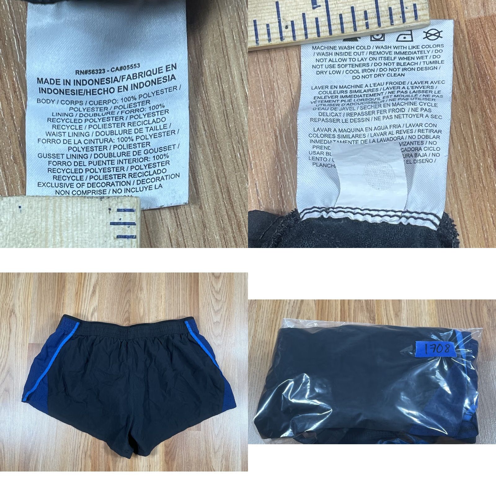 Nike Nike Shorts Womens XL Black Dri-Fit Athletic Running Swimming Cross Training Shirts? Size 40" / US 18 - 9 Thumbnail