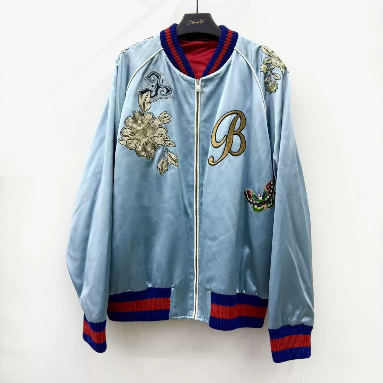 Gucci Gucci Runway Embroidered Silk Bomber Jacket Size US L / EU 52-54 / 3 - 1 Thumbnail