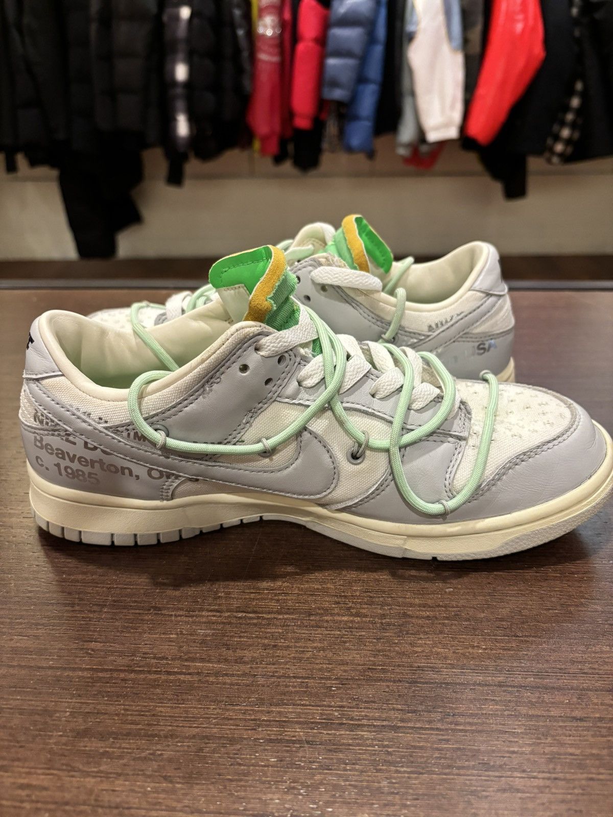 Nike × Off-White Nike Dunk Low Off-White ‘Lot 7’ Size US 8.5 / EU 41-42 - 4 Thumbnail