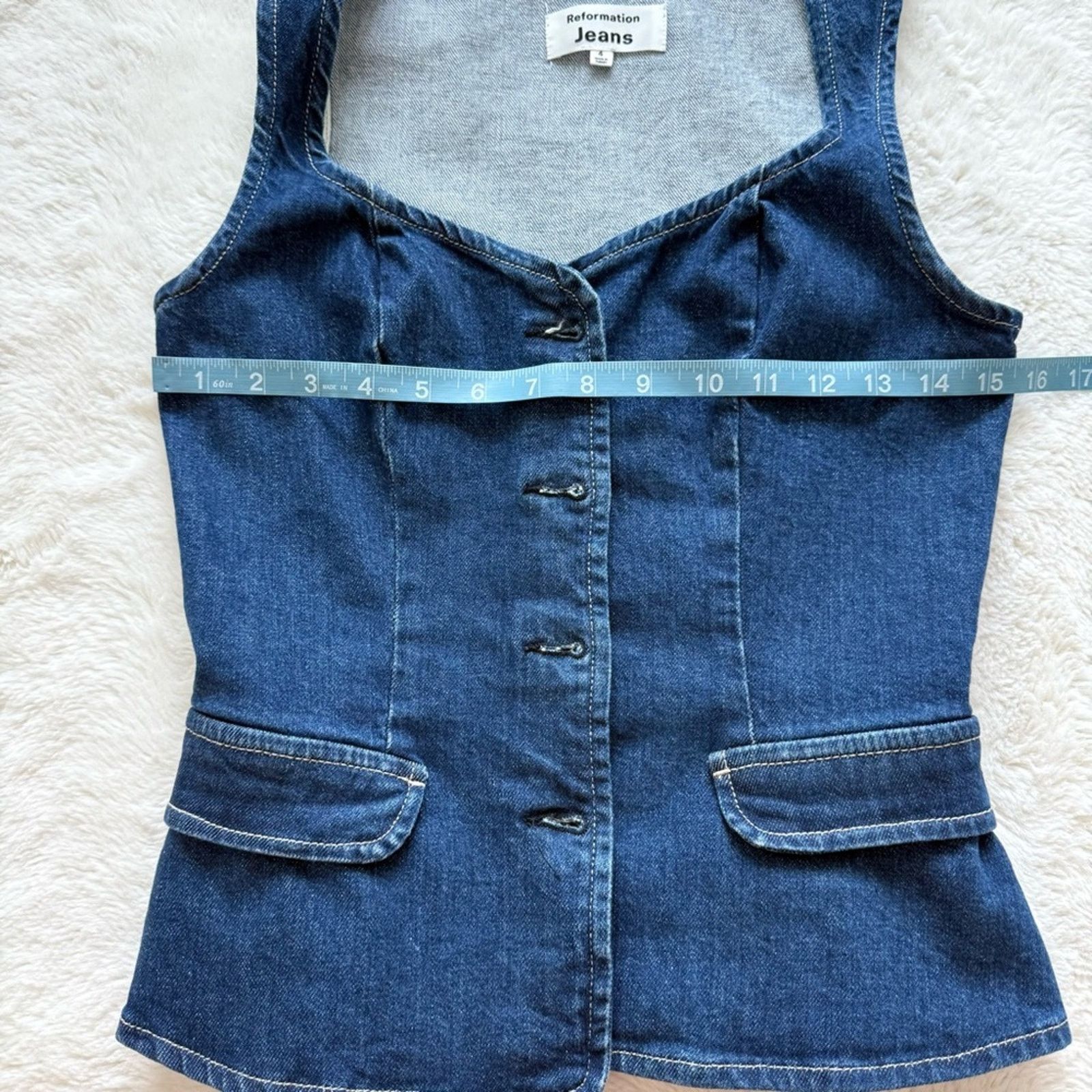 Reformation Reformation women jeans vest size 4 US Size S / US 4 / IT 40 - 6 Thumbnail