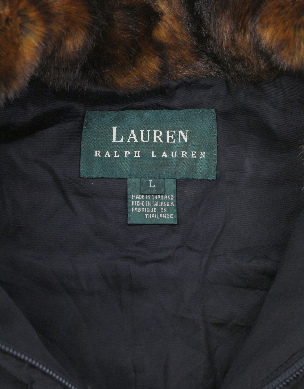 Ralph Lauren L Black Quilted Insulated Faux Fur Collar Waistcoat 86442 Size L / US 10 / IT 46 - 7 Thumbnail