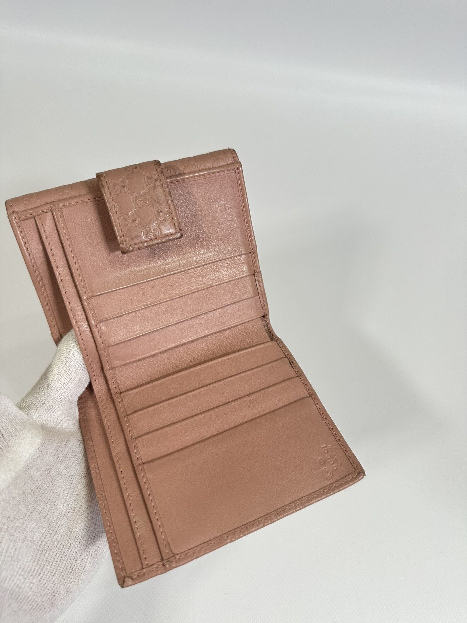 Gucci Gucci Wallet Pink Guccissima Leather Monogram Size ONE SIZE - 16 Thumbnail