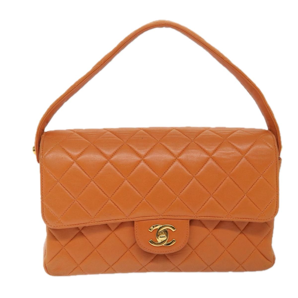 image of Chanel Matelassé Shoulder in Orange, Women's