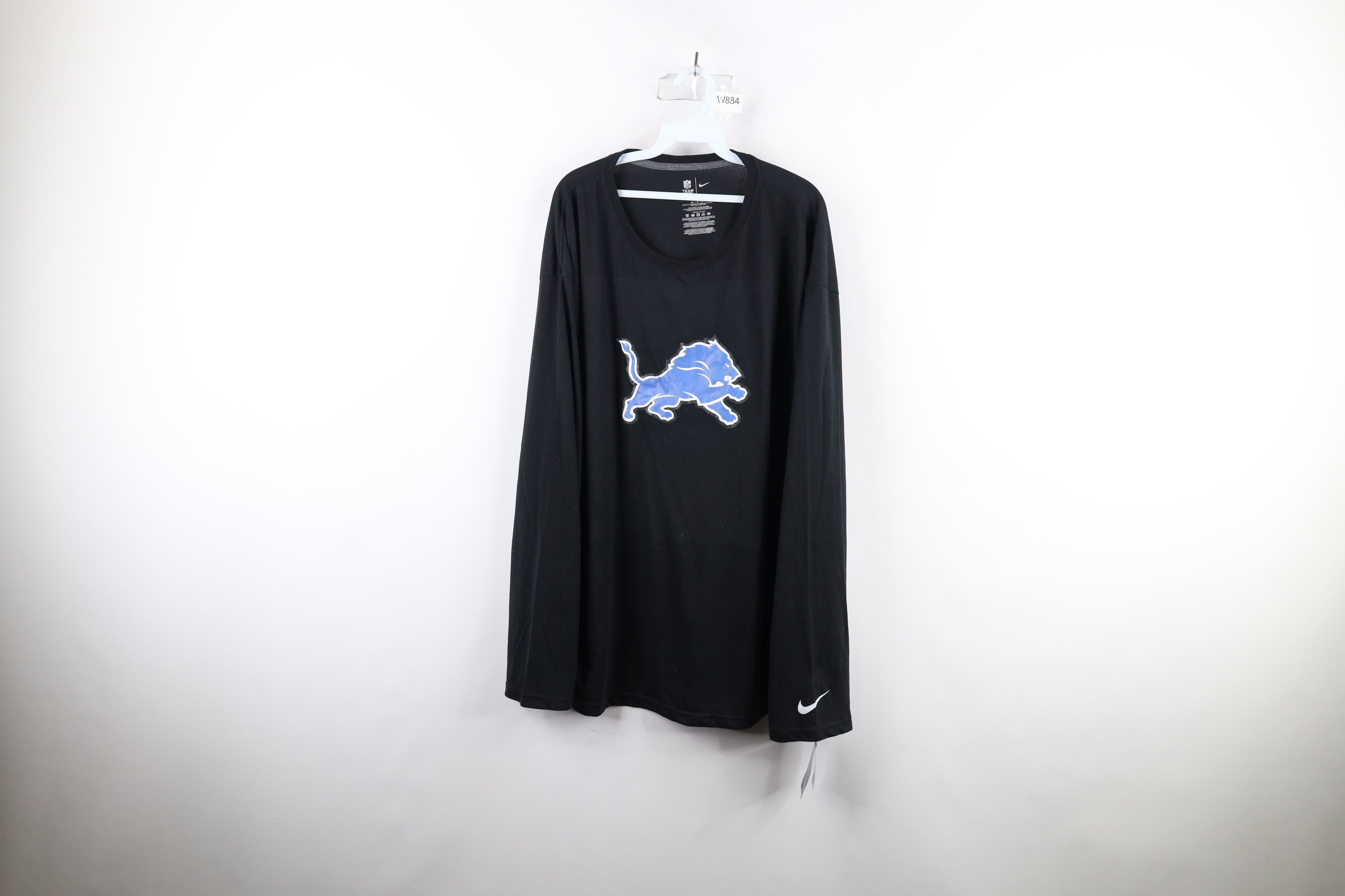 Nike × Vintage New Nike Detroit Lions Football Long Sleeve T-Shirt Black Size US XL / EU 56 / 4 - 1 Thumbnail