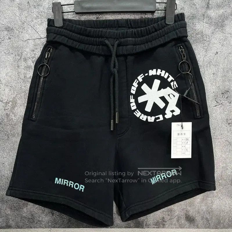 Off-White Off-White Black Cotton Men's Shorts . Size US 30 / EU 46 - 1 Thumbnail