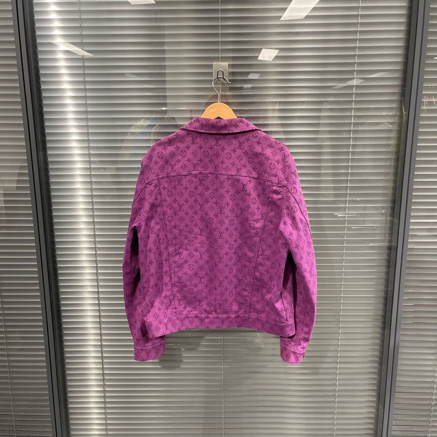 Louis Vuitton Louis Vuitton All-Over Monogram Denim Jacket Purple Size US L / EU 52-54 / 3 - 6 Thumbnail