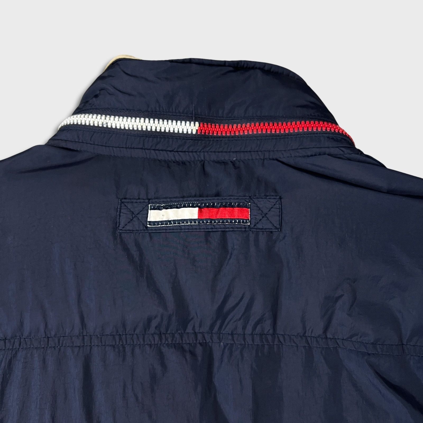 Tommy Hilfiger × Vintage Vintage 90s Tommy Hilfiger Jacket XL Flag Zip Puffer Bomber Size US XL / EU 56 / 4 - 7 Thumbnail