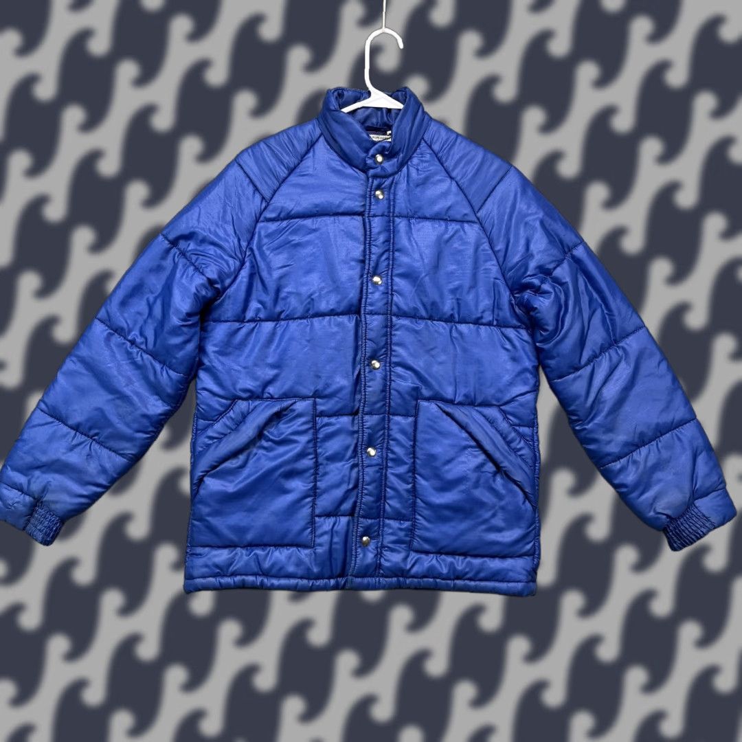 Vintage VINTAGE Kmart Puffer Jacket Mens Large Blue Water Repellent Quilted Nylon 90s Size US L / EU 52-54 / 3 - 1 Thumbnail