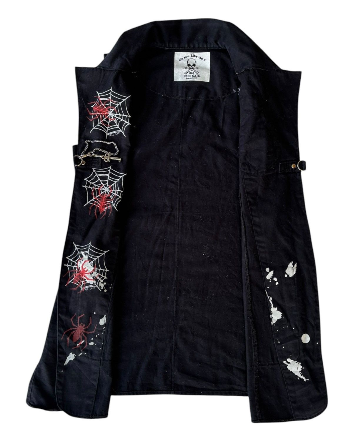 If Six Was Nine × Japanese Brand × Le Grande Bleu (L.G.B.) 2000s Free Gate Punk Grunge Gothic Spiderweb Chain Vest Size S / US 4 / IT 40 - 4 Thumbnail