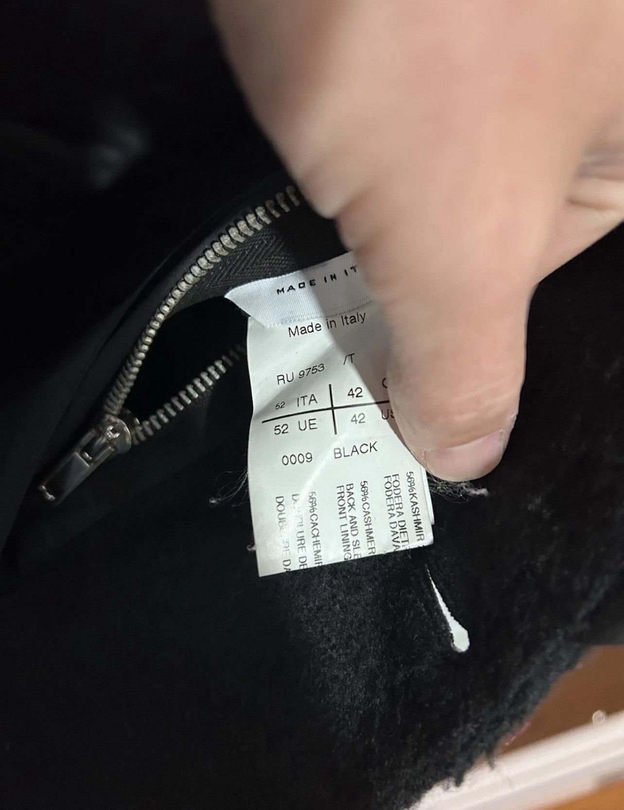 Rick Owens Rick Owens Men's Cashmere And Silk Black Jacket Size 42” Size 42R - 4 Thumbnail