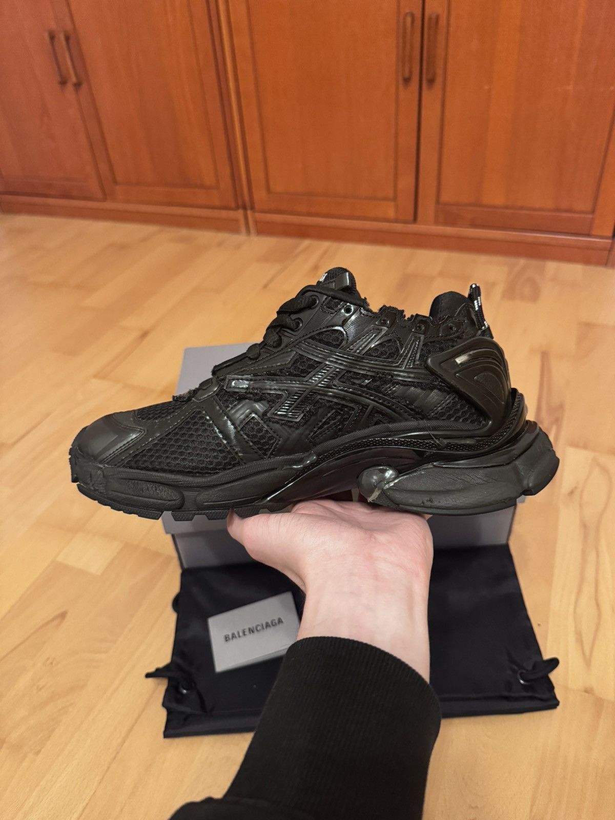 Balenciaga Balenciaga Runner Triple Black Size US 6 / EU 39 - 5 Thumbnail
