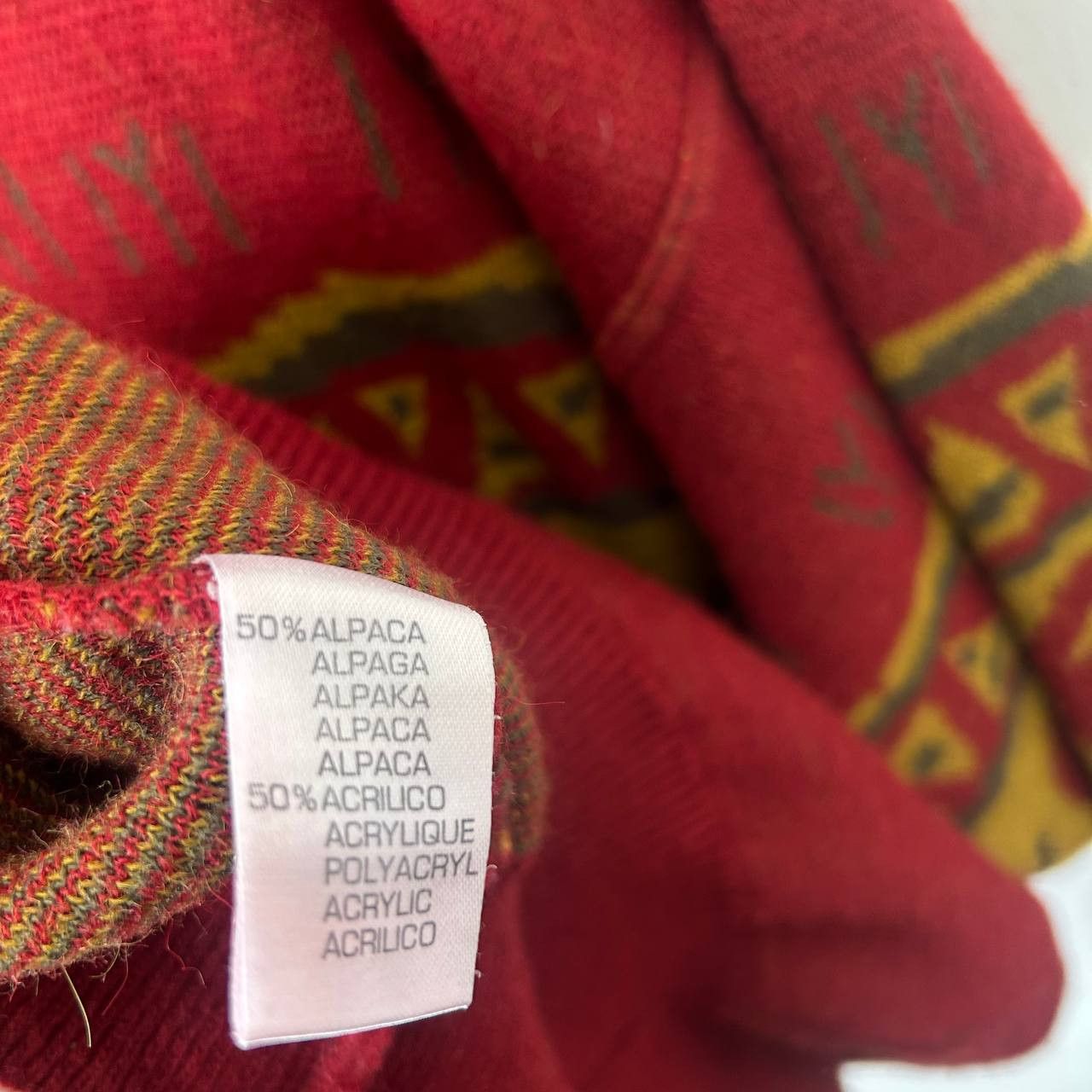 Vintage VTG Coloured alpaka Italy sweater #1330 Size US M / EU 48-50 / 2 - 2 Thumbnail