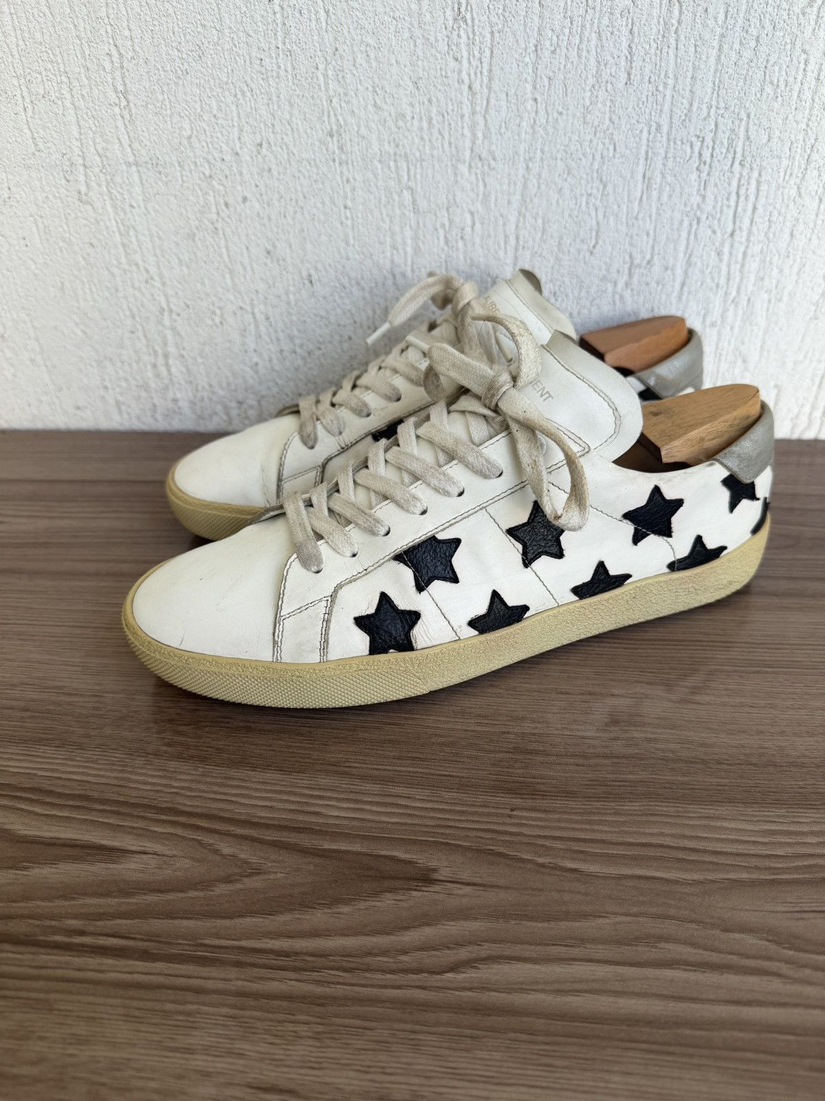 Saint Laurent Paris Ss15 court classic star trainers Size US 8.5 / EU 41-42 - 1 Thumbnail